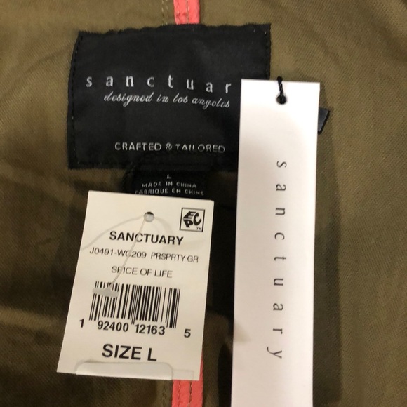 NWT SANCTUARY Twill Military Utility Jacket Coat - Picture 7 of 7